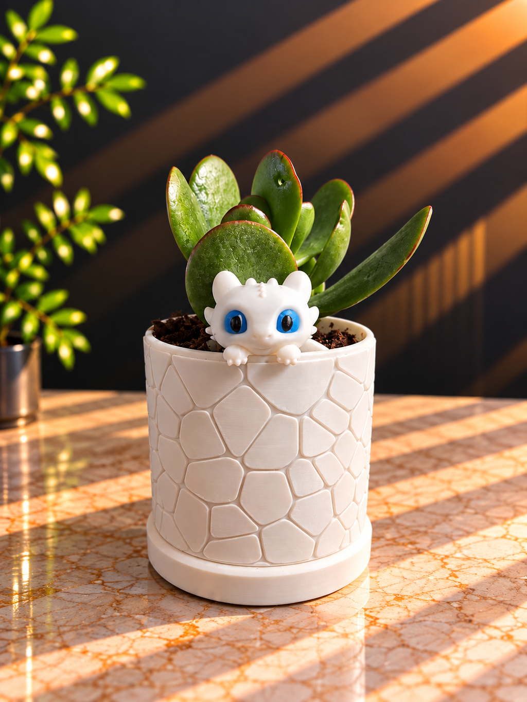 Pot de fleurs décoratif – Blanc ou Noir