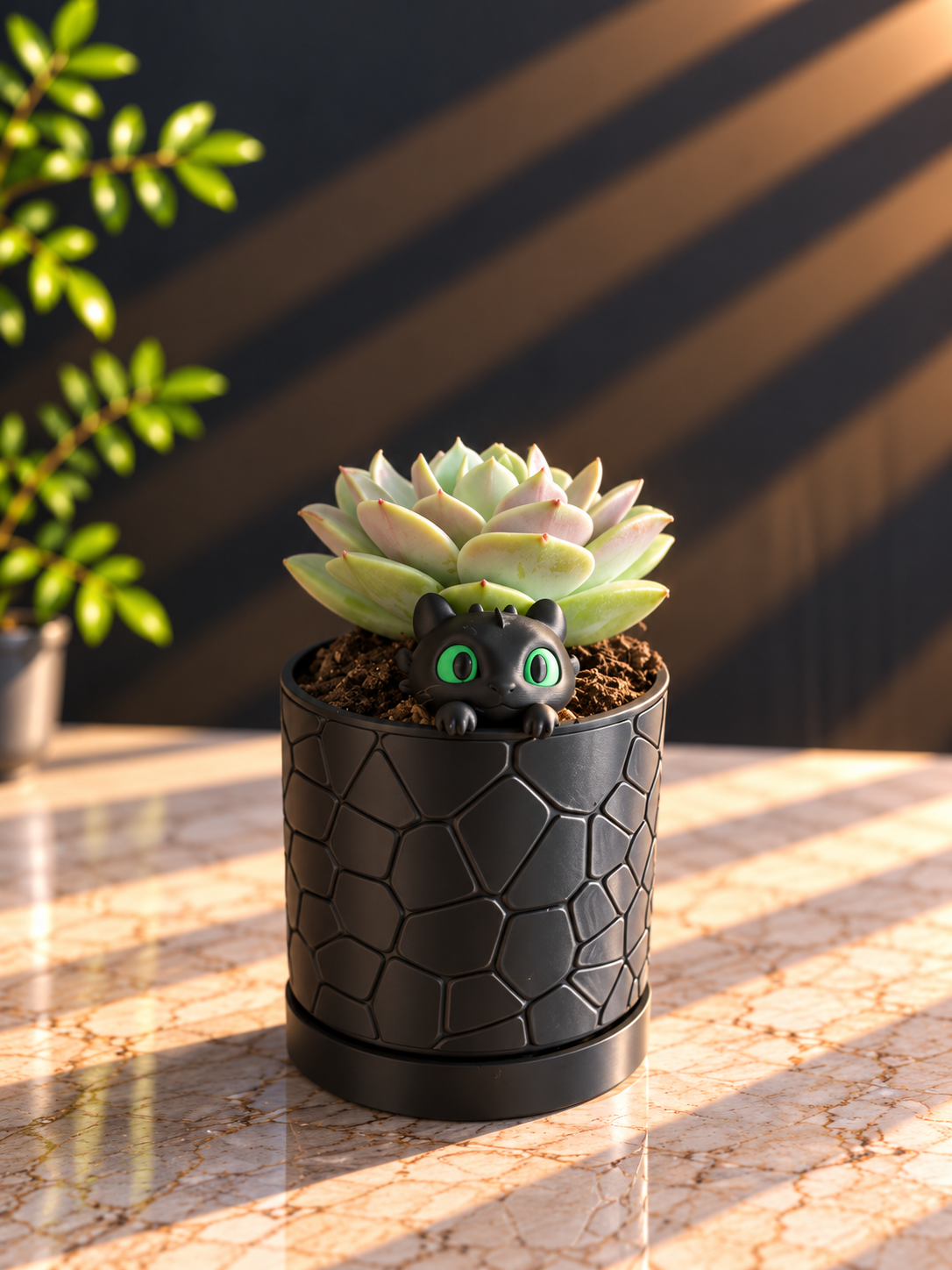 Pot de fleurs décoratif – Blanc ou Noir